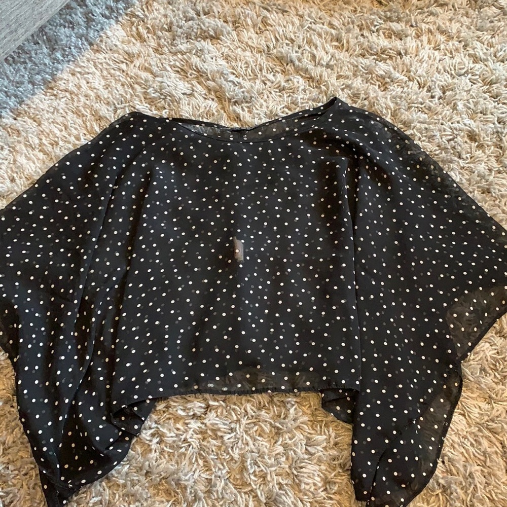 (2/$15) 🟡 Sheer Chiffon Crop Top